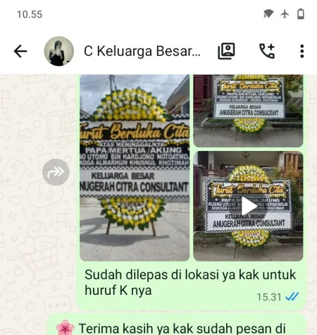 Pengiriman Papan Bunga Duka Bunulrejo Blimbing